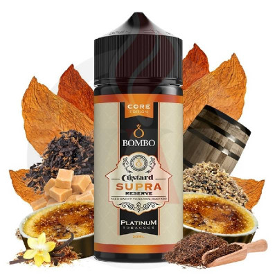 Bombo Core Edition Custard Supra Reserve Platinum Tobacco 20/120ml Flavour Shots